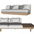 Nordic Combination Sofa Combination 3d model