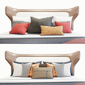 Modern pillow bedding pillow 3d model