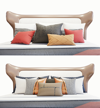 Modern pillow bedding pillow 3d model