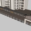 Modern Commercial Street With ZARA Store Architectural Design Pedestrians Outdoor Seating And Greenery