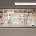 Hermes Store Window Display With Luxury Handbags White Dress And Metallic Frame Decorations