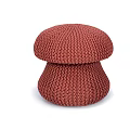 Red Knitted Mushroom Shaped Ottoman For Modern Home Interior Design 3d model