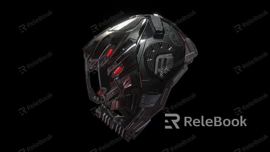 Carbon-based tactical helmet model