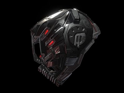 Carbon-based tactical helmet model