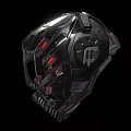Carbon-based tactical helmet 3d model