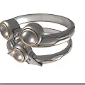 Character And Creature Themed Silver Bracelets With Circular Metallic Ornaments