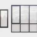 Modern sliding window glass window 3d model