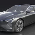 Sleek Silver Electric ET7 Car With Modern Exterior Design And Alloy Wheels