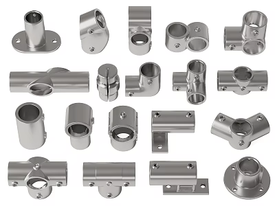 Various Types Of Stainless Steel Pipe Fittings For Industrial Applications 3d model