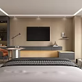 Elegant Modern Bedroom Interior Design With Gray Bed Nightstand Decorative Wall Art And Area Rug