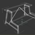 Two Step Stool With Black Top And Yellow Metal Frame Non Slip Feet