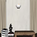 Simple wall lamp-Ji decorative stool 3d model