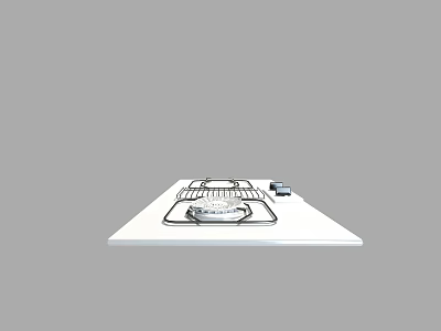 Modern Kitchen Appliances Featuring Electric Cooktop And Control Panel On White Counter 3d model