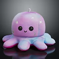 Cute Octopus Plush Toy With Pastel Purple Pink Gradient Star Moon Patterns Blue Pink Tentacles