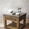Middle Ancient Side Table Side Table Ornaments Combination 3d model