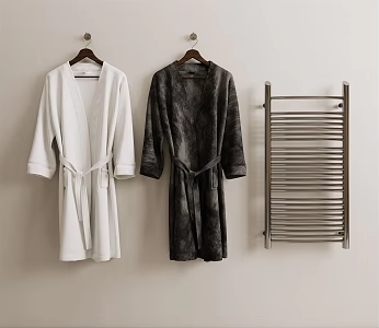 Modern Bathrobe Towel Rack 3d model