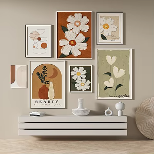 Modern Decorative Painting Simple Abstract Decorative Painting 3d model