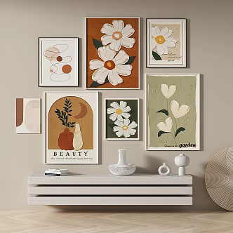 Modern Decorative Painting Simple Abstract Decorative Painting 3d model