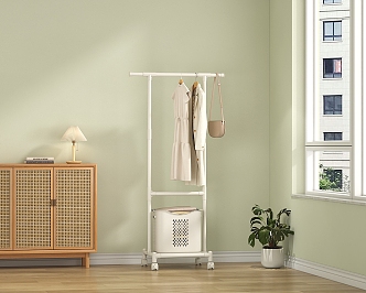 Modern Clothes Hanger Dirty Clothes Basket Decorative Cabinet Side Cabinet 3d model