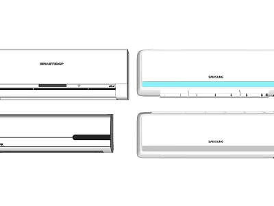 Air Conditioner Fan with Modern White Design Multiple Styles and Efficient Cooling Features 3d model