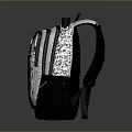 Stylish Gray Black Backpack With Multiple Zippers Brand Logo And Modern Design