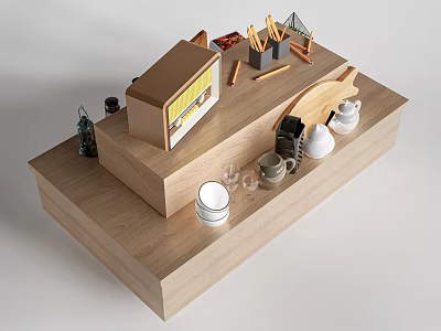 Modern Booth Display Rack Cultural and Creative Goods Display Cabinet 3d model