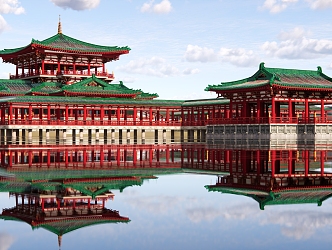 Ancient Chinese-style Daming Palace of Tang Dynasty 3d model