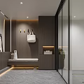 Modern Foyer Hallway Design With Wooden Walls Bench And Storage