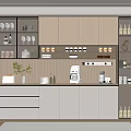 Home wine cabinet SU model 3d model