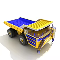 Yellow Mining Dump Truck With Large Tires Cab And Heavy Duty Dump Body