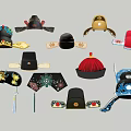 Traditional Chinese Decorative Hat Hanging Ornaments With Various Designs And Colors