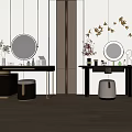 New Chinese style home dressing table 3d model