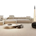 Modern sofa coffee table combination 3d model