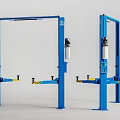 Blue Two Post Car Lift Industrial Equipment With Hydraulic System And Safety Bars