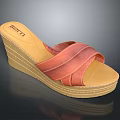 BEYLI Wedge Sandals With Crisscross Straps Brown Gradient Platform Sole Design
