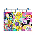 Colorful Cartoon Themed Children's Playground with Alphabet Letters Numbers Lollipop and Donut Elements