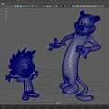 Cartoon Tiger Tiger Boy Boy Q version of the child 3d model