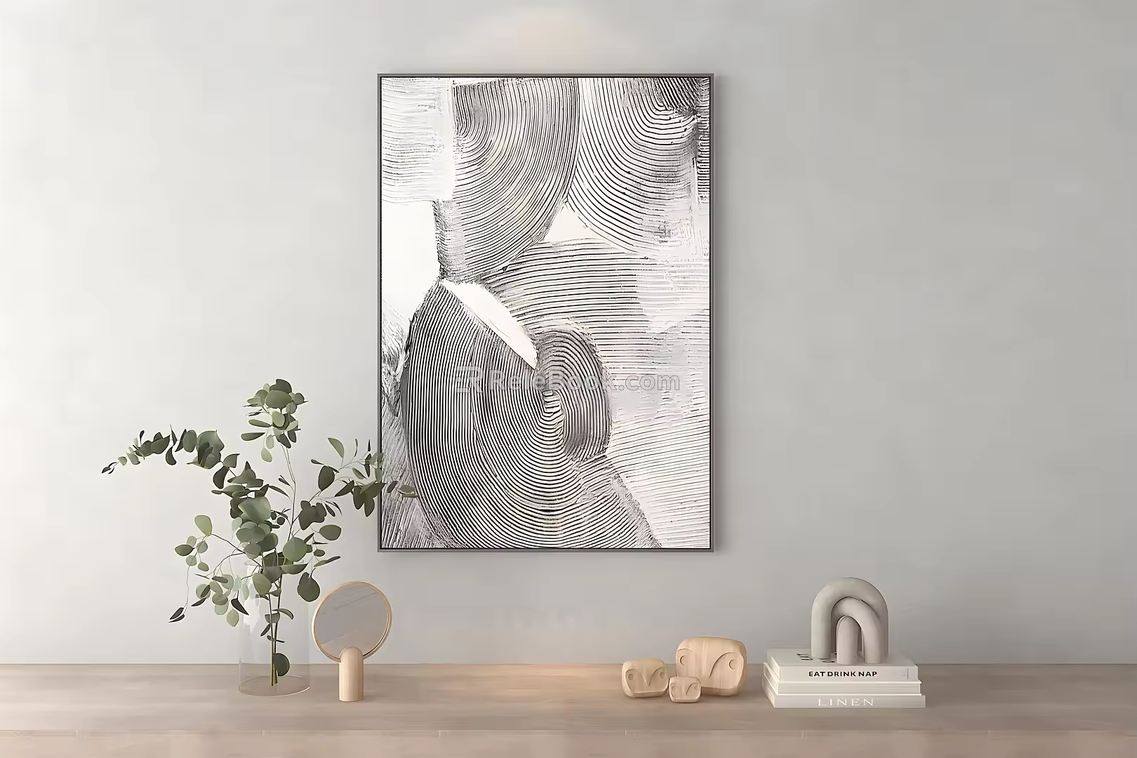 Modern abstract painting texture painting 3d model