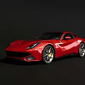 Red Sports Car Featuring Sleek Aerodynamic Body Design And Stylish Alloy Wheels
