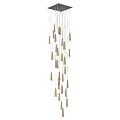 Modern Crystal Chandeliers With Hanging Glass Elements And Warm Lighting For Home Interior Decor
