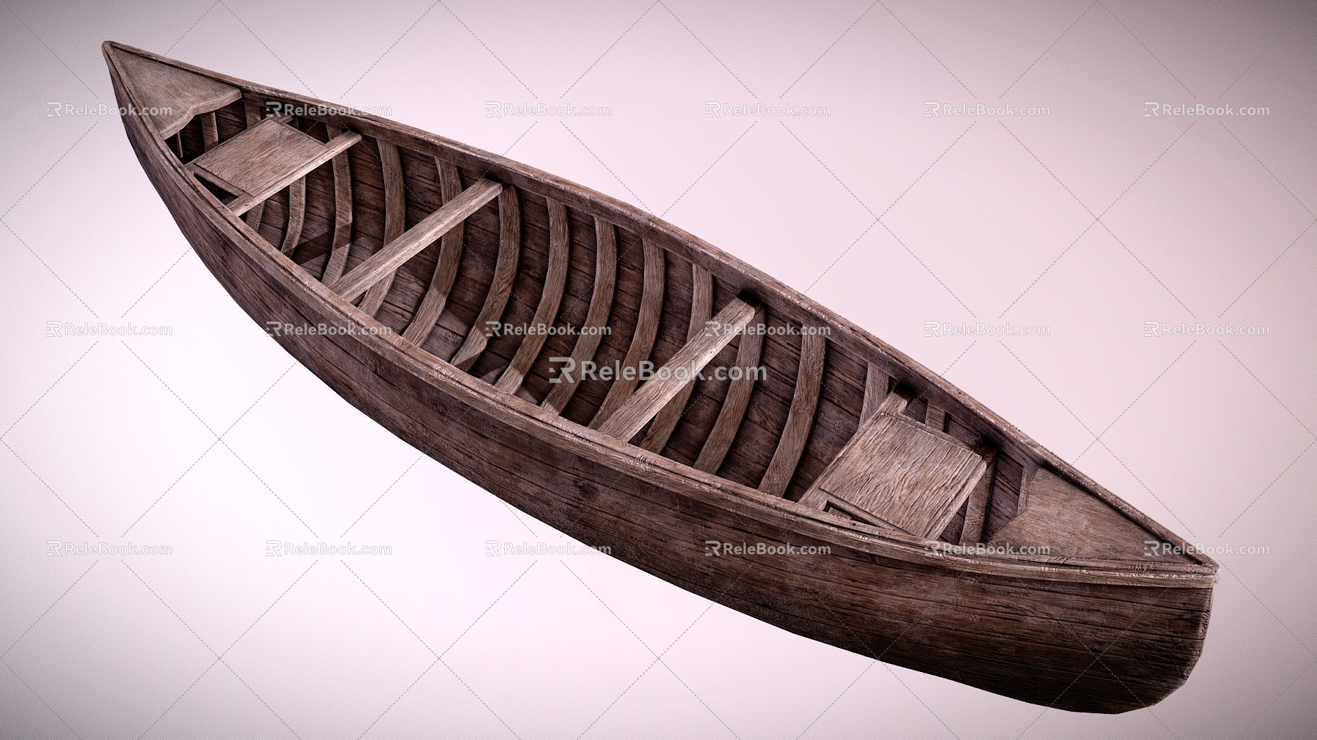 Modern boat Wooden boat Old boat 3d model