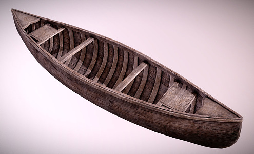 Modern boat Wooden boat Old boat 3d model