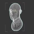 3D Human Head And Neck Model With Smooth Surface On Black Background