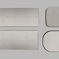 Soft Light Gray And Off White Cushions With Various Shapes And Stitched Details