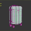 Light Green Modern Design Hard Shell Suitcase With Rolling Wheels For Travel