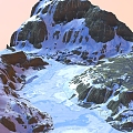 Frozen Rivers Rivers Glacier Creek Plateau Arctic Mountains Canyon Valley Mountains Lakes 3d model