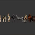 Different Animal Toy Models Collection Featuring Tiger Polar Bear Gorilla Zebra And More