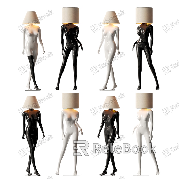 Body art floor lamp model