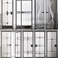 Various Stylish Swing Doors With Glass Panels And Metal Frame Designs