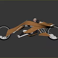 Future Modern Wooden Car Design With Sleek Silver Accents And Large Wheels